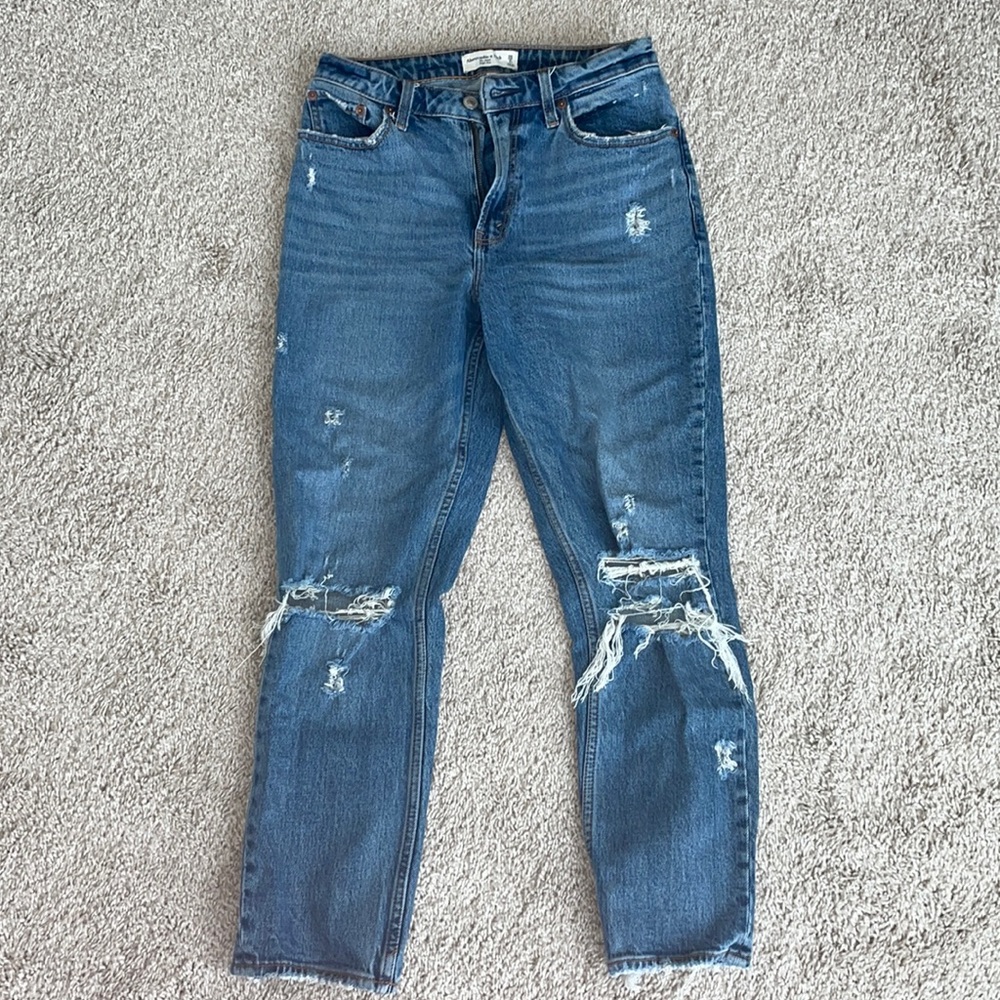 A&F Curve Love High Rise Mom Jeans